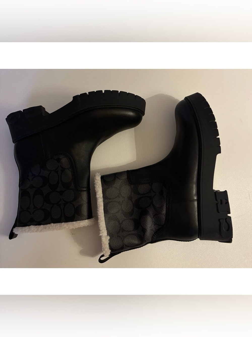Coach Raina Signature Jacquard Leather Boot Size 8.5~ Pristine - Picture 7 of 9